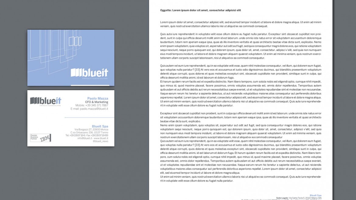 Blueit - immagine coordinata